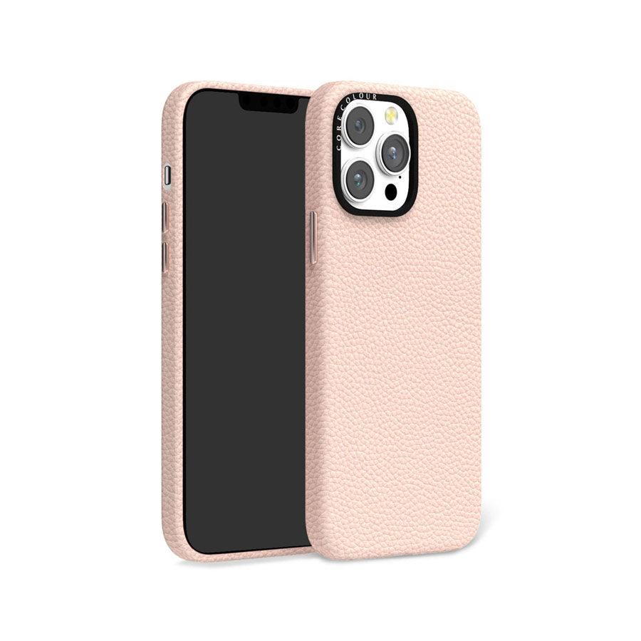 iPhone 13 Pro Max Pink Genuine Leather Phone Case - CORECOLOUR AU