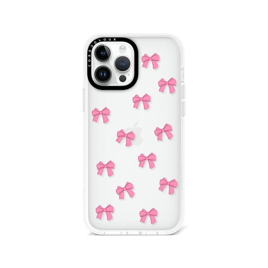 iPhone 13 Pro Max Pink Ribbon Bow Mini Phone Case - CORECOLOUR AU