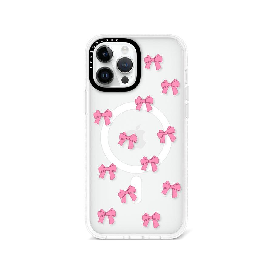 iPhone 13 Pro Max Pink Ribbon Bow Mini Phone Case MagSafe Compatible - CORECOLOUR AU