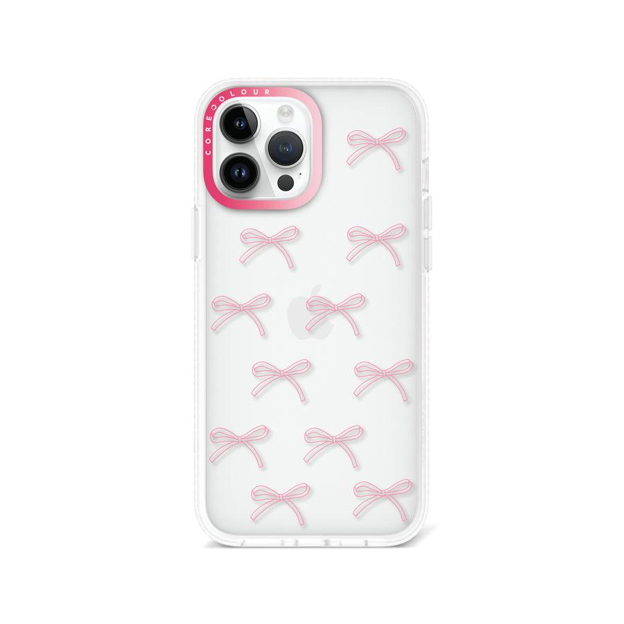 iPhone 13 Pro Max Pink Ribbon Minimal Line Phone Case - CORECOLOUR AU