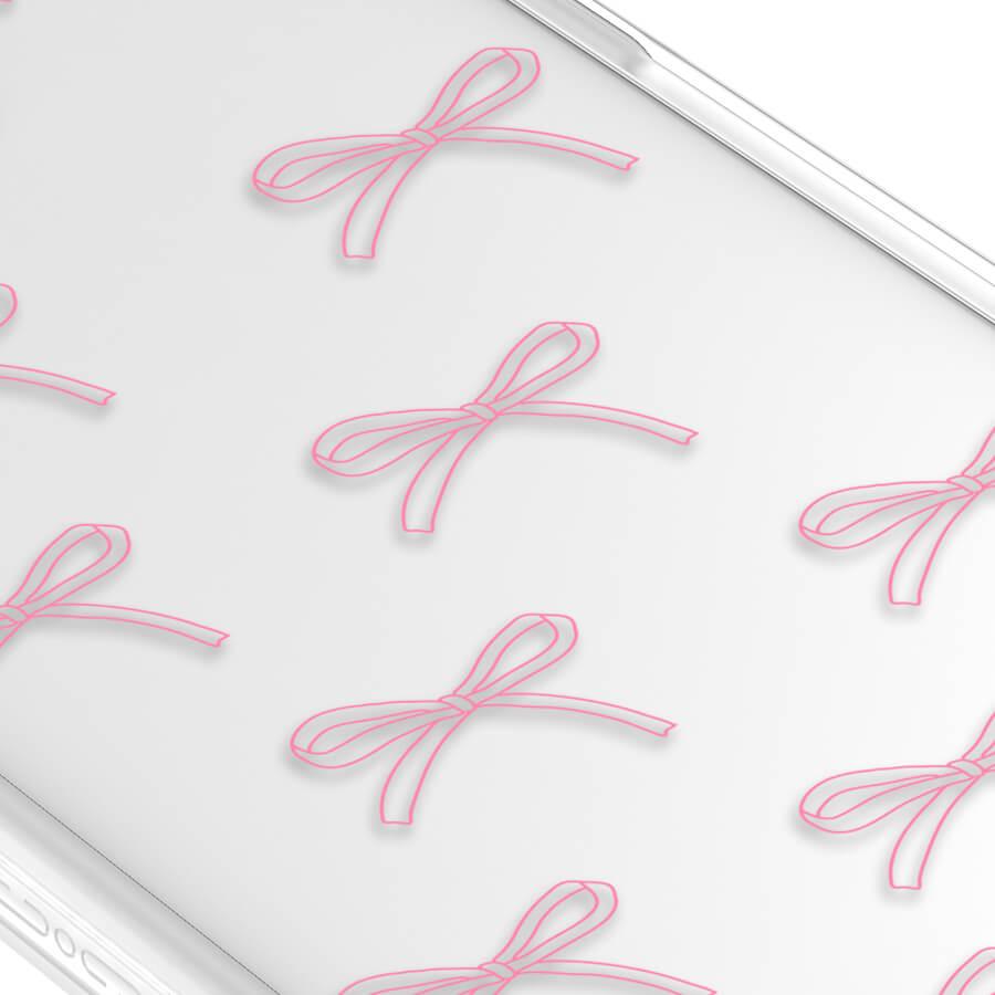 iPhone 13 Pro Max Pink Ribbon Minimal Line Phone Case - CORECOLOUR AU