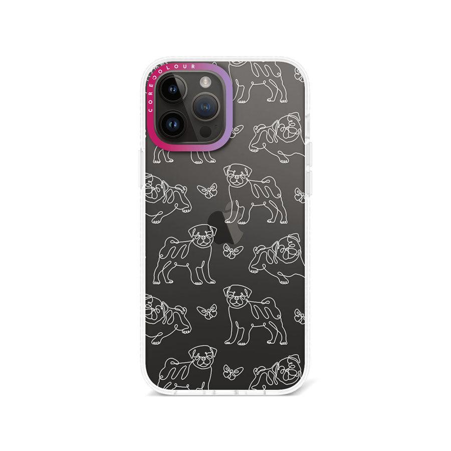 iPhone 13 Pro Max Pug Minimal Line Phone Case - CORECOLOUR AU
