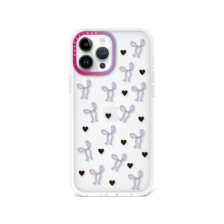 iPhone 13 Pro Max Purple Ribbon Heart Phone Case - CORECOLOUR AU