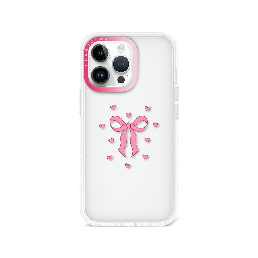 iPhone 13 Pro Pink Ribbon Heart Phone Case - CORECOLOUR AU