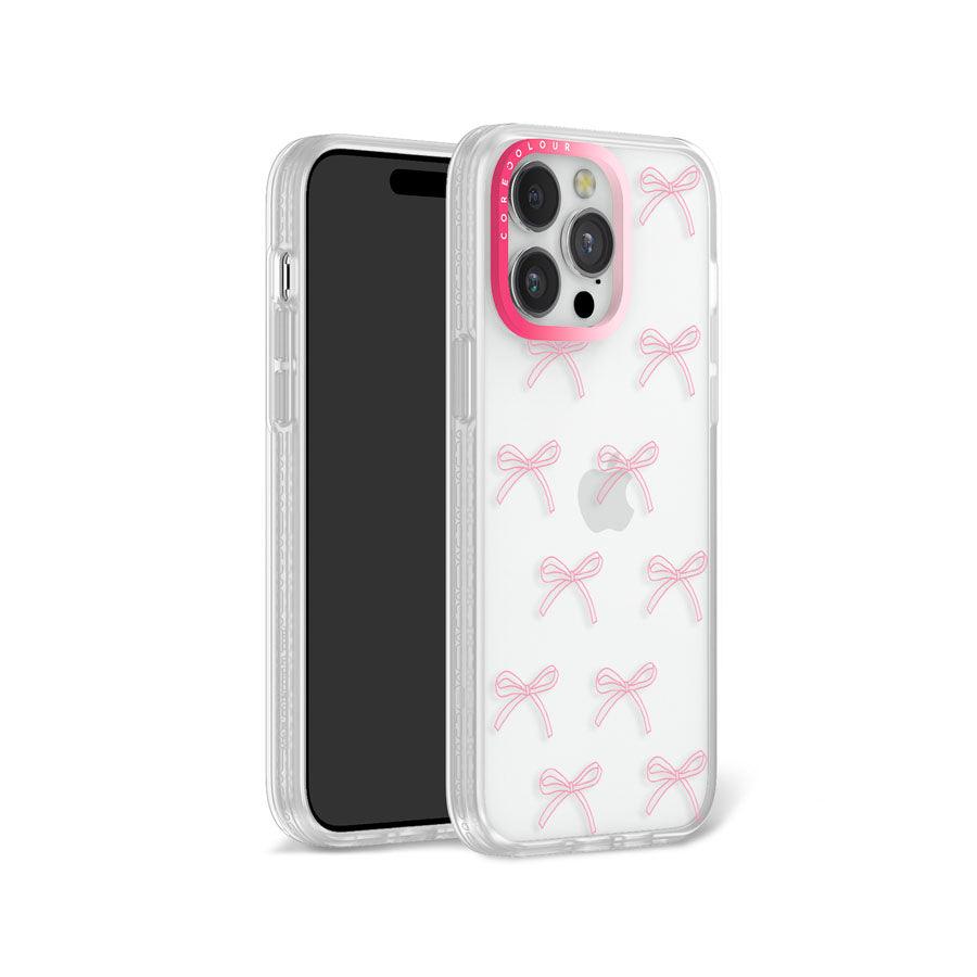 iPhone 13 Pro Pink Ribbon Minimal Line Phone Case - CORECOLOUR AU