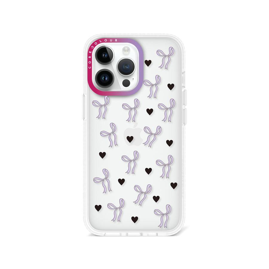 iPhone 13 Pro Purple Ribbon Heart Phone Case - CORECOLOUR AU