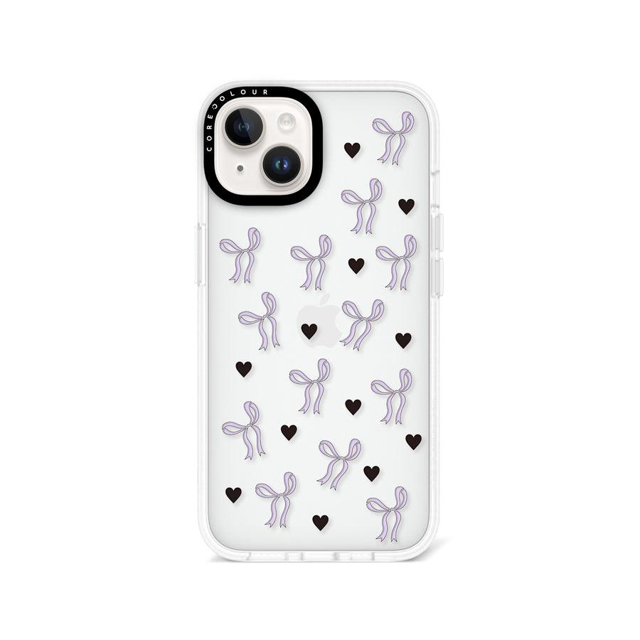 iPhone 13 Purple Ribbon Heart Phone Case - CORECOLOUR AU