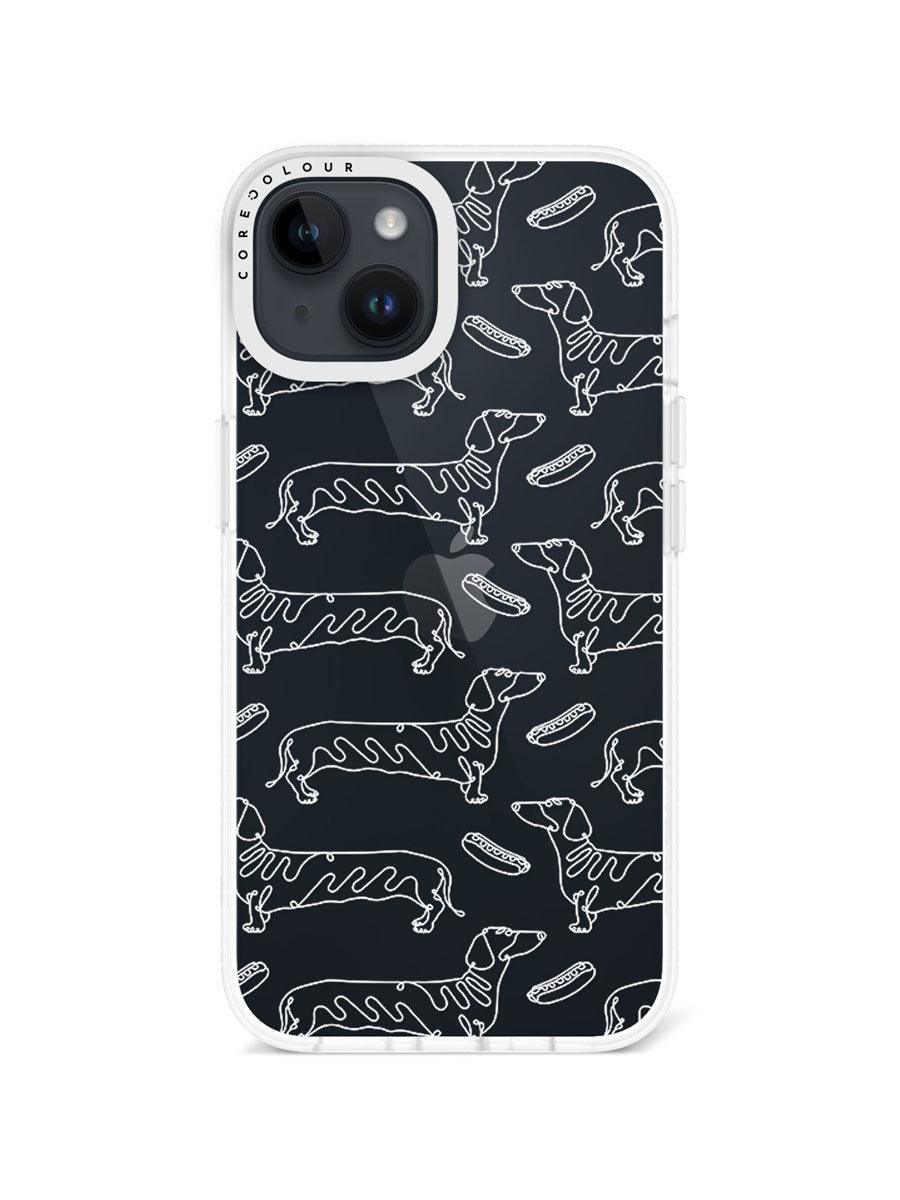 iPhone 13 Sausage Dog Minimal Line Phone Case - CORECOLOUR AU