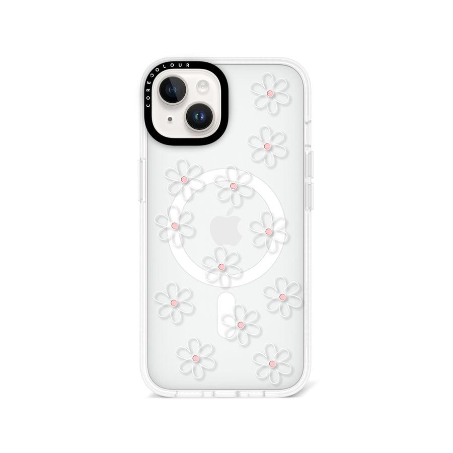 iPhone 13 White Flower Minimal Line Phone Case MagSafe Compatible - CORECOLOUR AU