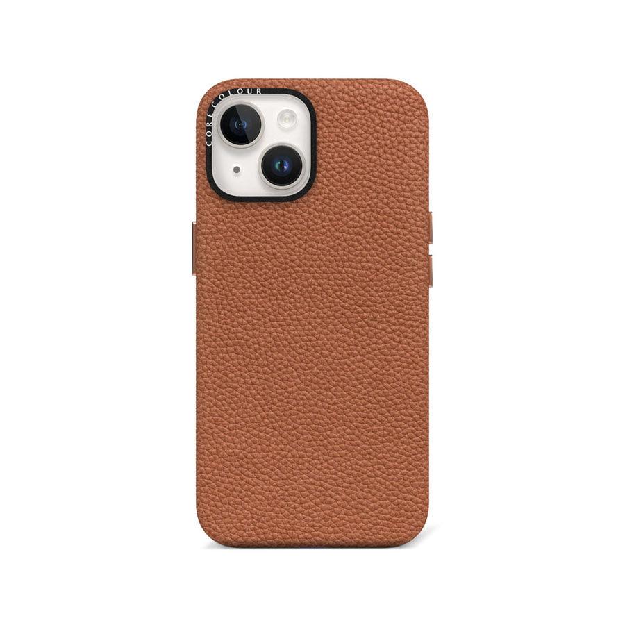 iPhone 14 Brown Genuine Leather Phone Case - CORECOLOUR AU