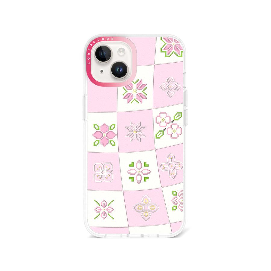 iPhone 14 Cherry Blossom Checker Phone Case - CORECOLOUR AU