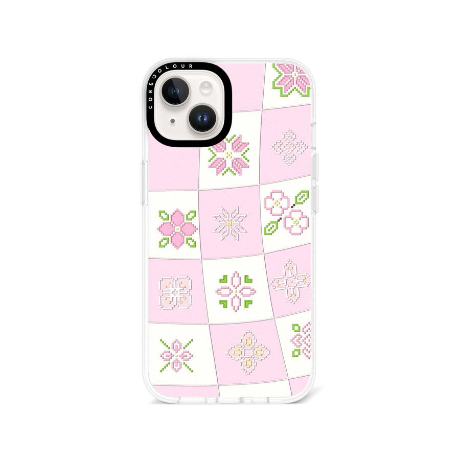 iPhone 14 Cherry Blossom Checker Phone Case - CORECOLOUR AU