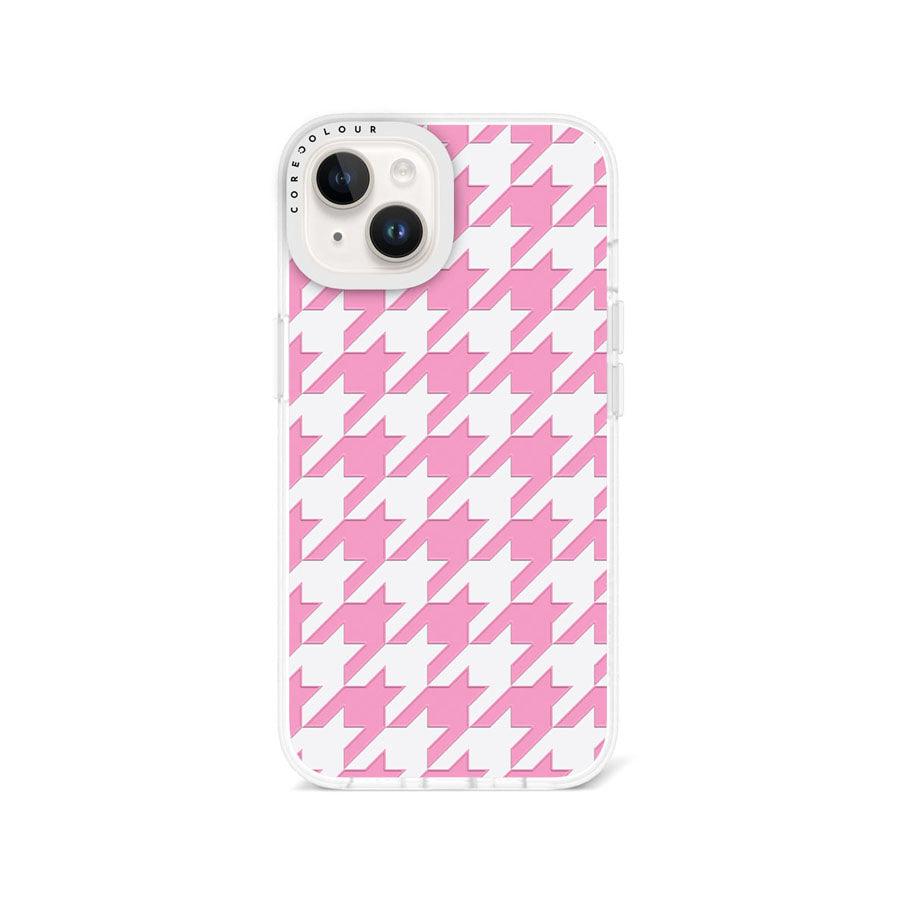 iPhone 14 Pink Houndstooth Phone Case - CORECOLOUR AU