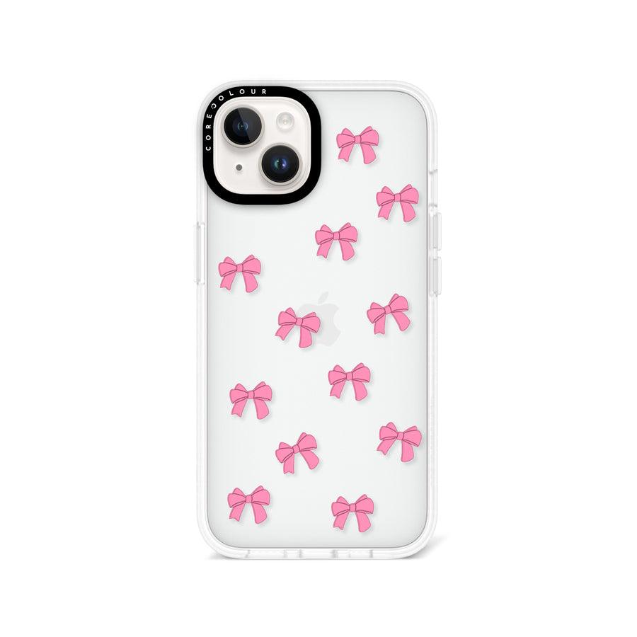 iPhone 14 Pink Ribbon Bow Mini Phone Case - CORECOLOUR AU