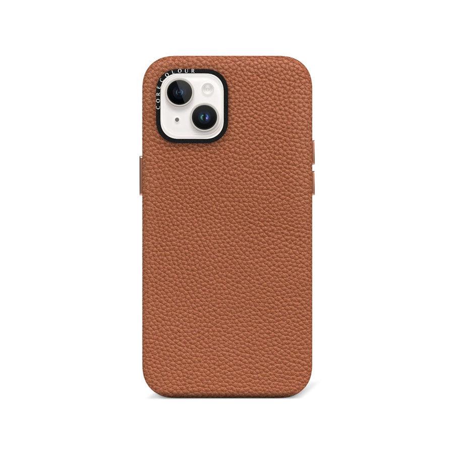 iPhone 14 Plus Brown Genuine Leather Phone Case - CORECOLOUR AU