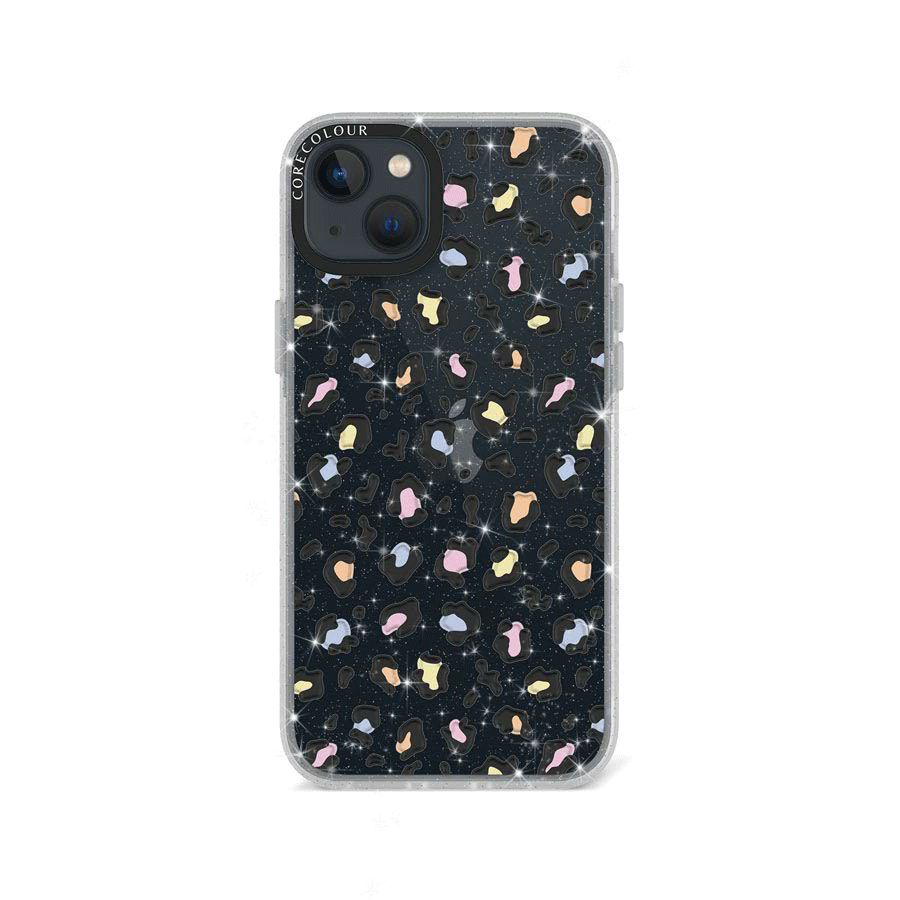 iPhone 14 Plus Colourful Leopard Glitter Phone Case - CORECOLOUR AU