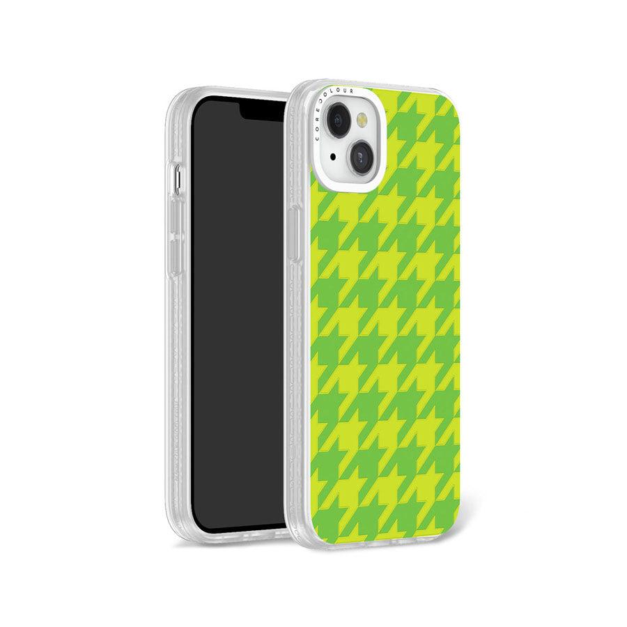 iPhone 14 Plus Green Houndstooth Phone Case - CORECOLOUR AU