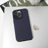 iPhone 14 Plus Navy Genuine Leather Phone Case - CORECOLOUR AU