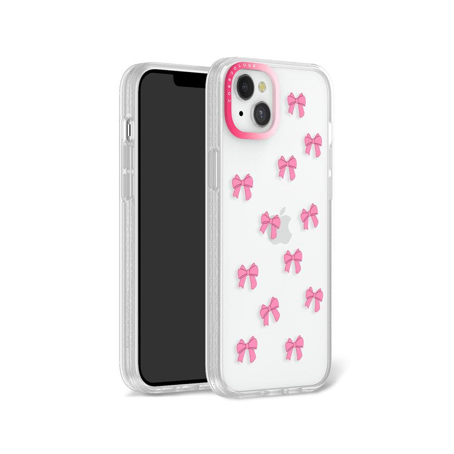 iPhone 14 Plus Pink Ribbon Bow Mini Phone Case - CORECOLOUR AU