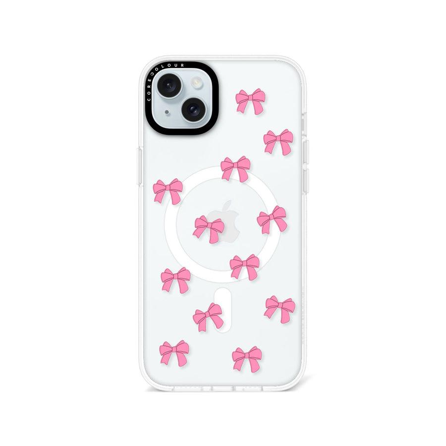 iPhone 14 Plus Pink Ribbon Bow Mini Phone Case MagSafe Compatible - CORECOLOUR AU