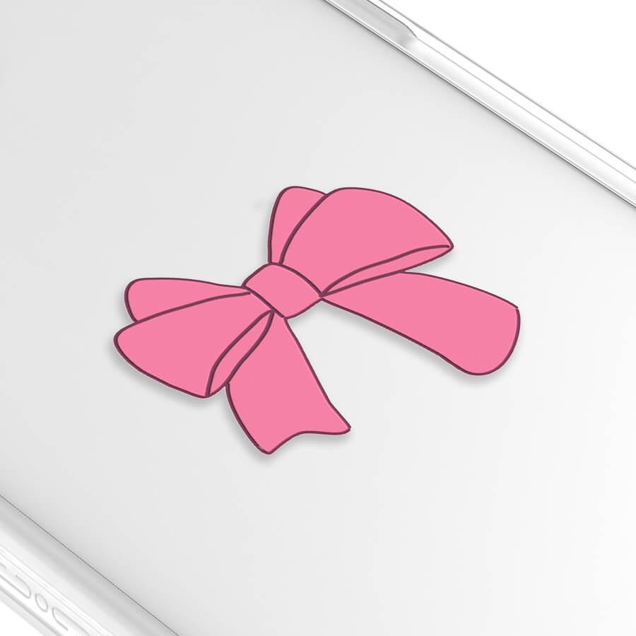 iPhone 14 Plus Pink Ribbon Bow Phone Case - CORECOLOUR AU