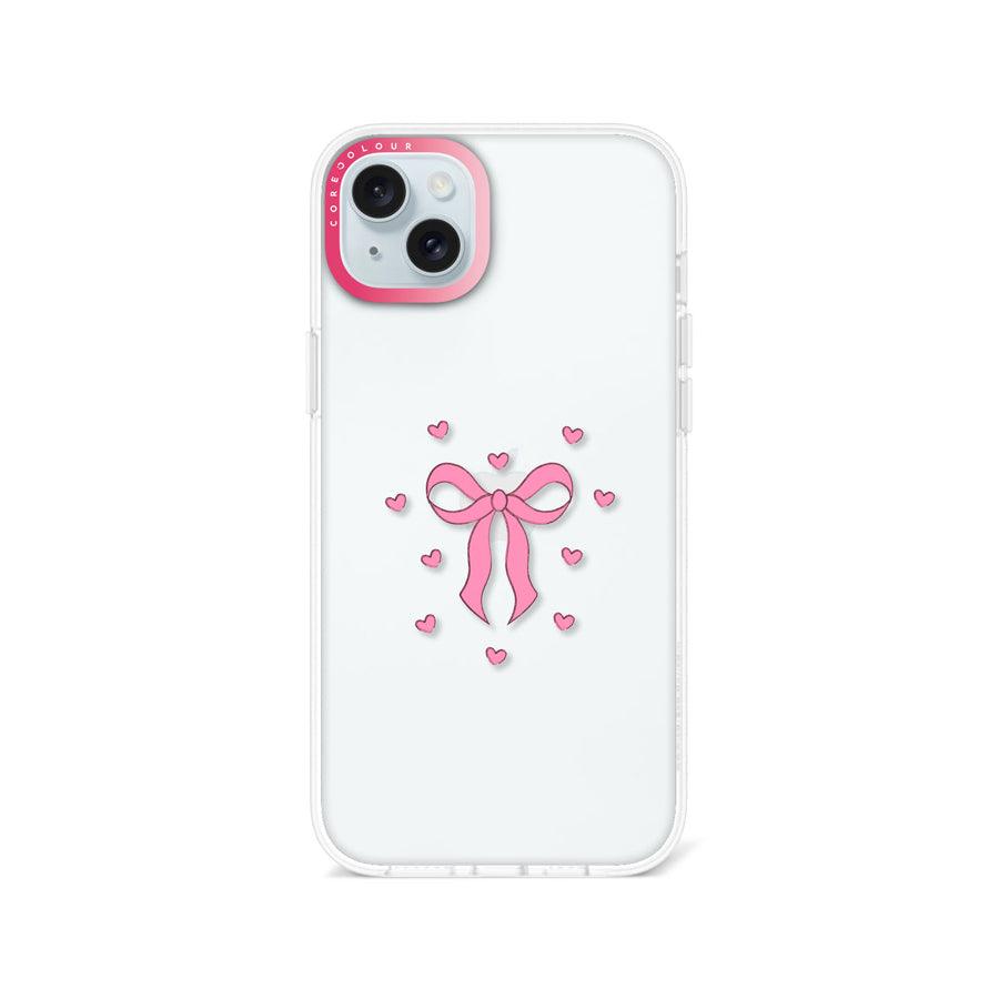 iPhone 14 Plus Pink Ribbon Heart Phone Case - CORECOLOUR AU