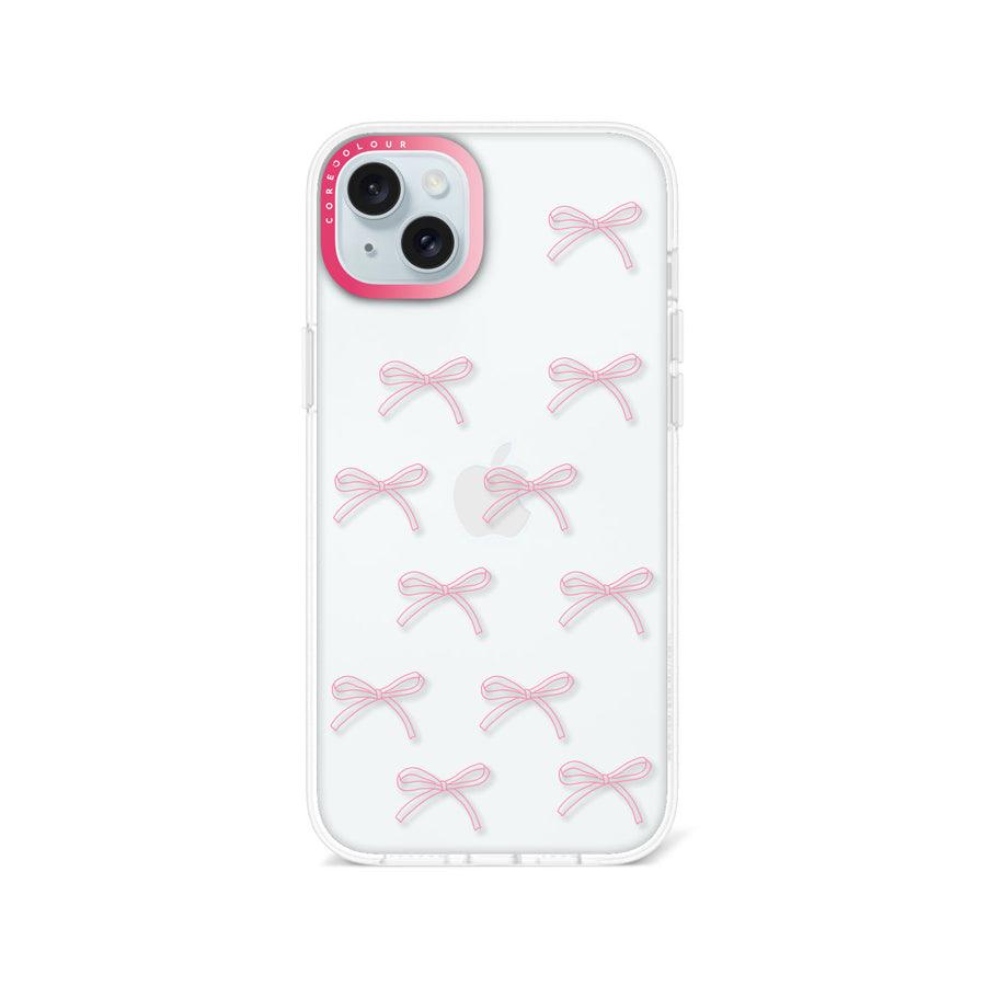 iPhone 14 Plus Pink Ribbon Minimal Line Phone Case - CORECOLOUR AU