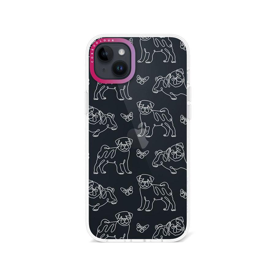 iPhone 14 Plus Pug Minimal Line Phone Case - CORECOLOUR AU