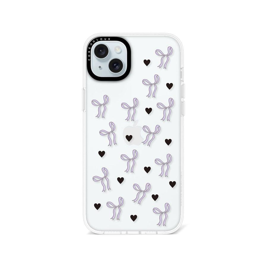 iPhone 14 Plus Purple Ribbon Heart Phone Case - CORECOLOUR AU