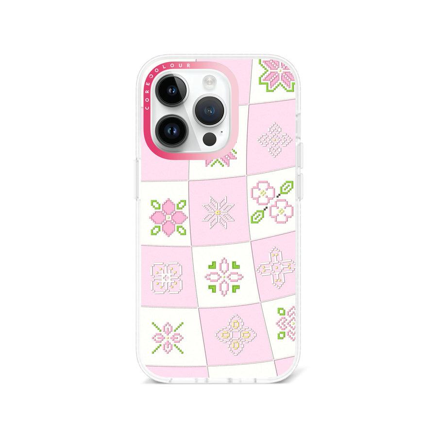 iPhone 14 Pro Cherry Blossom Checker Phone Case MagSafe Compatible - CORECOLOUR AU