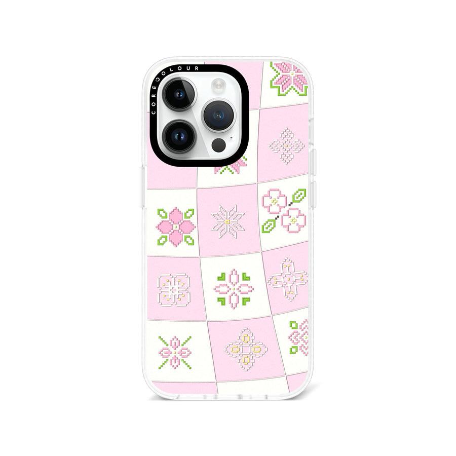 iPhone 14 Pro Cherry Blossom Checker Phone Case MagSafe Compatible - CORECOLOUR AU