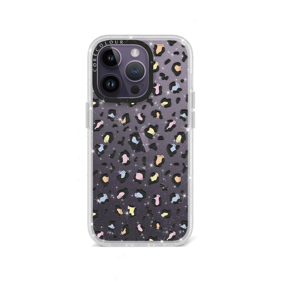 iPhone 14 Pro Colourful Leopard Glitter Phone Case - CORECOLOUR AU