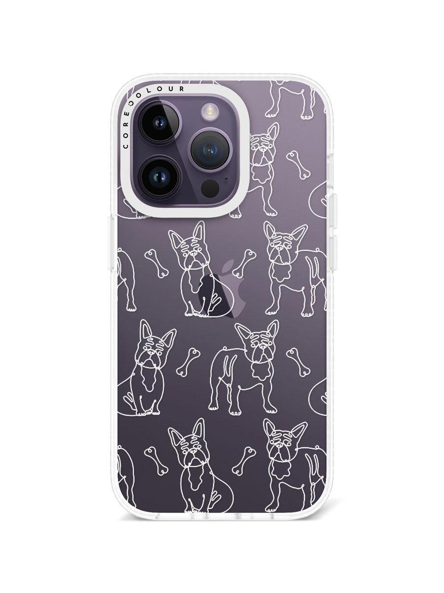 iPhone 14 Pro French Bulldog Minimal Line Phone Case - CORECOLOUR AU