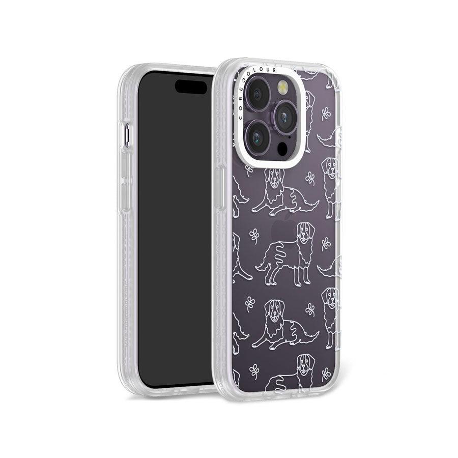 iPhone 14 Pro Golden Retriever Minimal Line Phone Case - CORECOLOUR AU