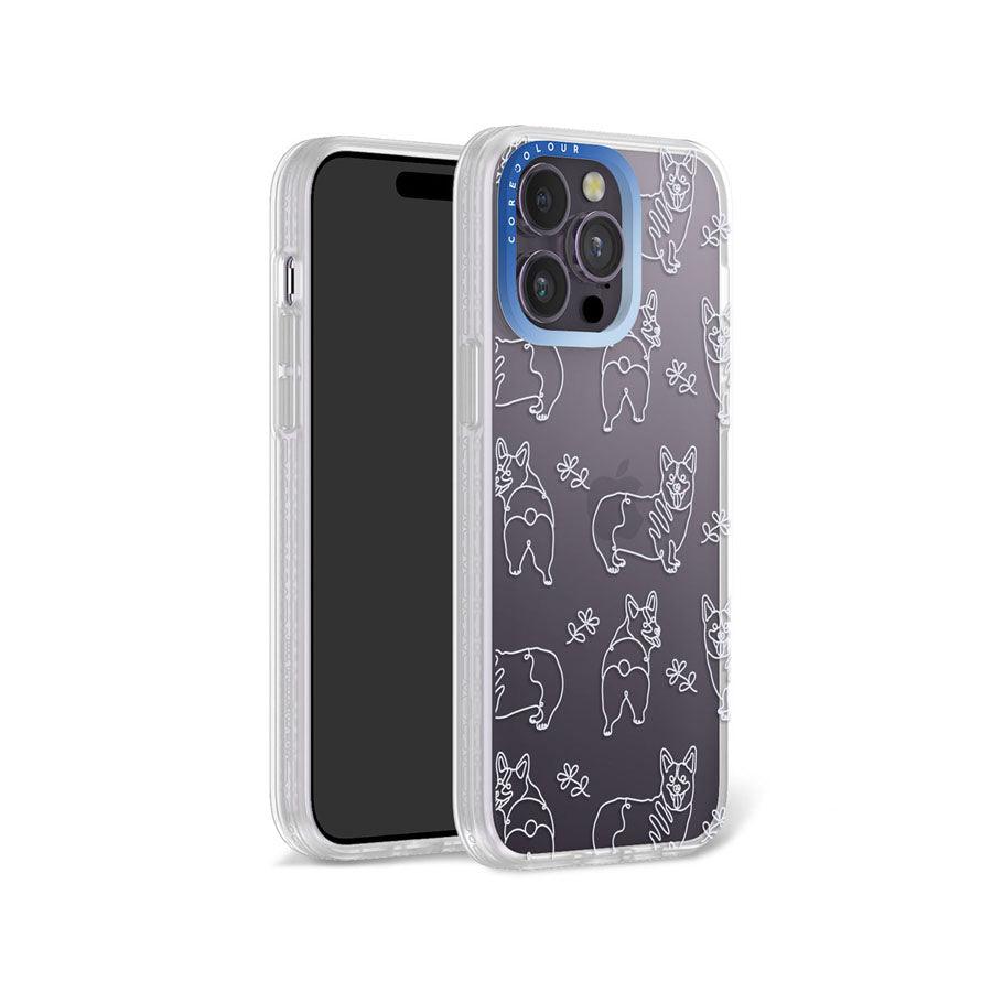 iPhone 14 Pro Max Corgi Minimal Line Phone Case - CORECOLOUR AU