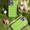 iPhone 14 Pro Max Green Houndstooth Phone Case - CORECOLOUR AU