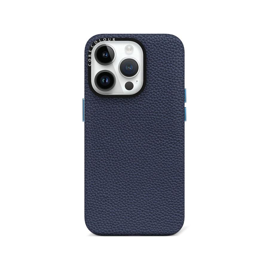 iPhone 14 Pro Max Navy Genuine Leather Phone Case - CORECOLOUR AU