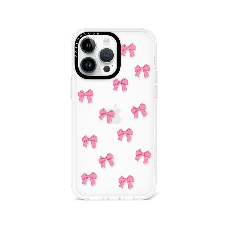 iPhone 14 Pro Max Pink Ribbon Bow Mini Phone Case - CORECOLOUR AU