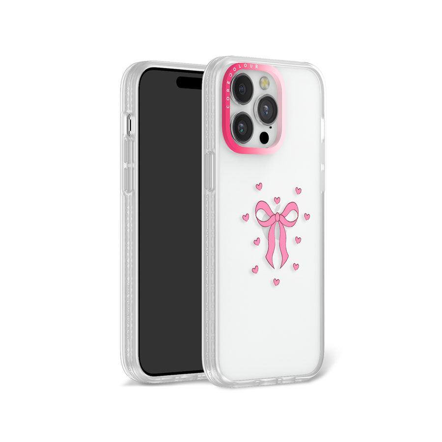 iPhone 14 Pro Max Pink Ribbon Heart Phone Case MagSafe Compatible - CORECOLOUR AU