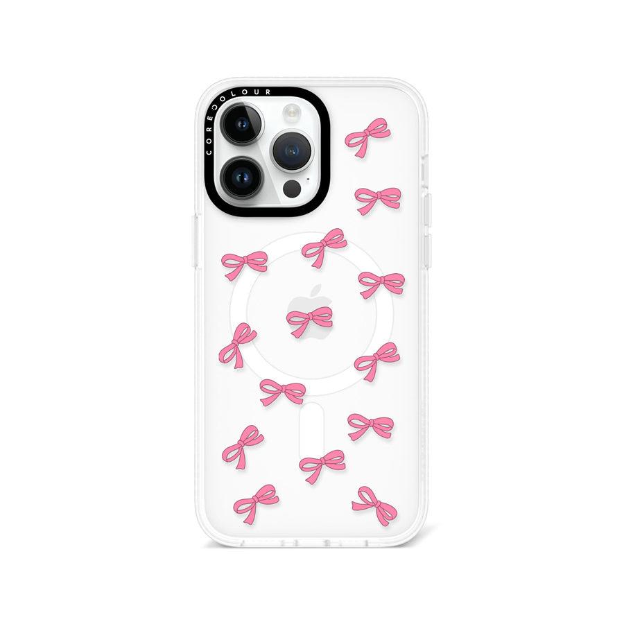 iPhone 14 Pro Max Pink Ribbon Mini Phone Case MagSafe Compatible - CORECOLOUR AU