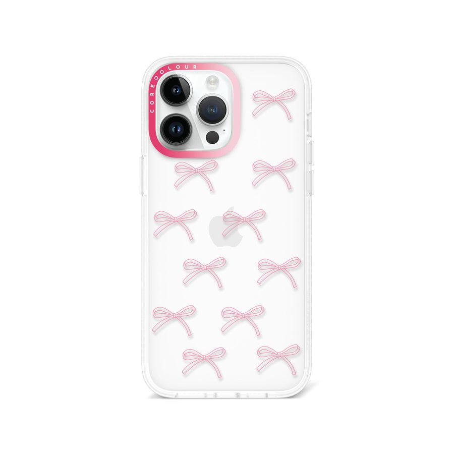 iPhone 14 Pro Max Pink Ribbon Minimal Line Phone Case - CORECOLOUR AU