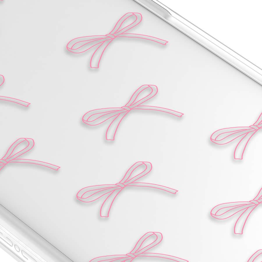 iPhone 14 Pro Max Pink Ribbon Minimal Line Phone Case - CORECOLOUR AU