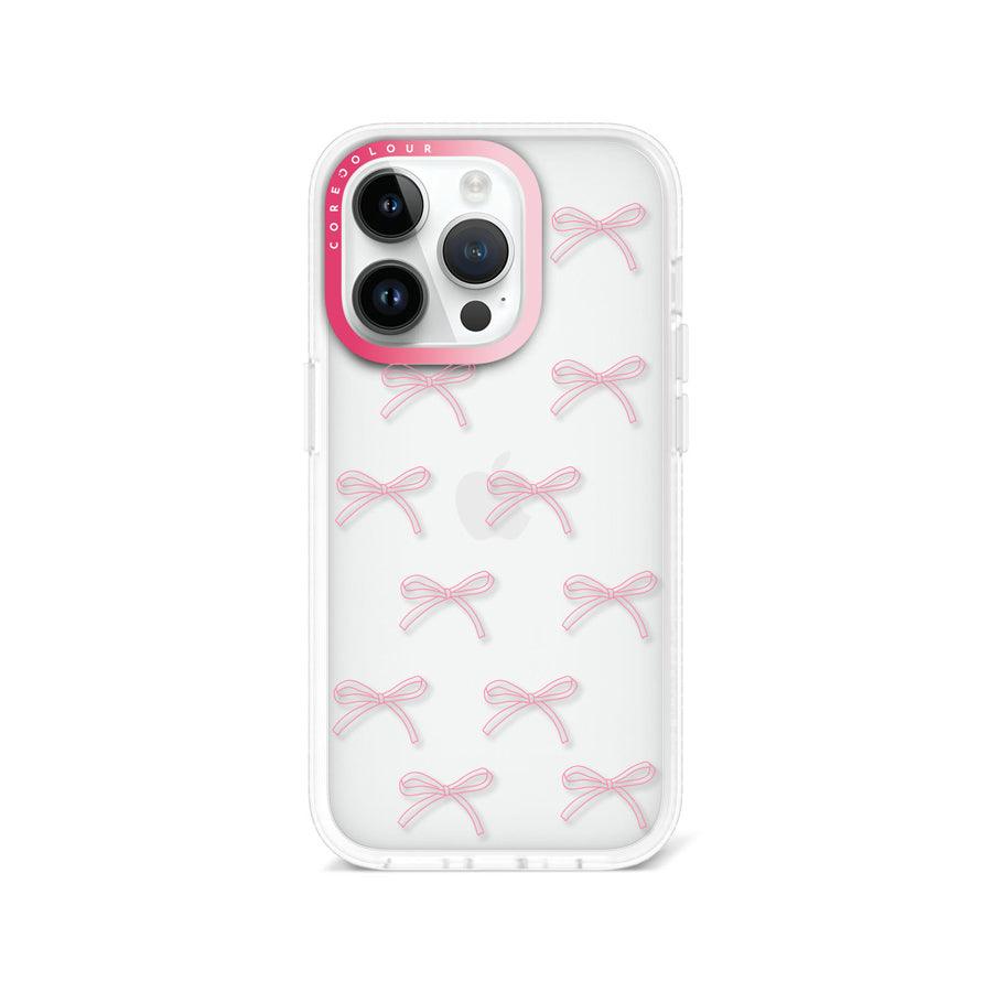 iPhone 14 Pro Max Pink Ribbon Minimal Line Phone Case - CORECOLOUR AU