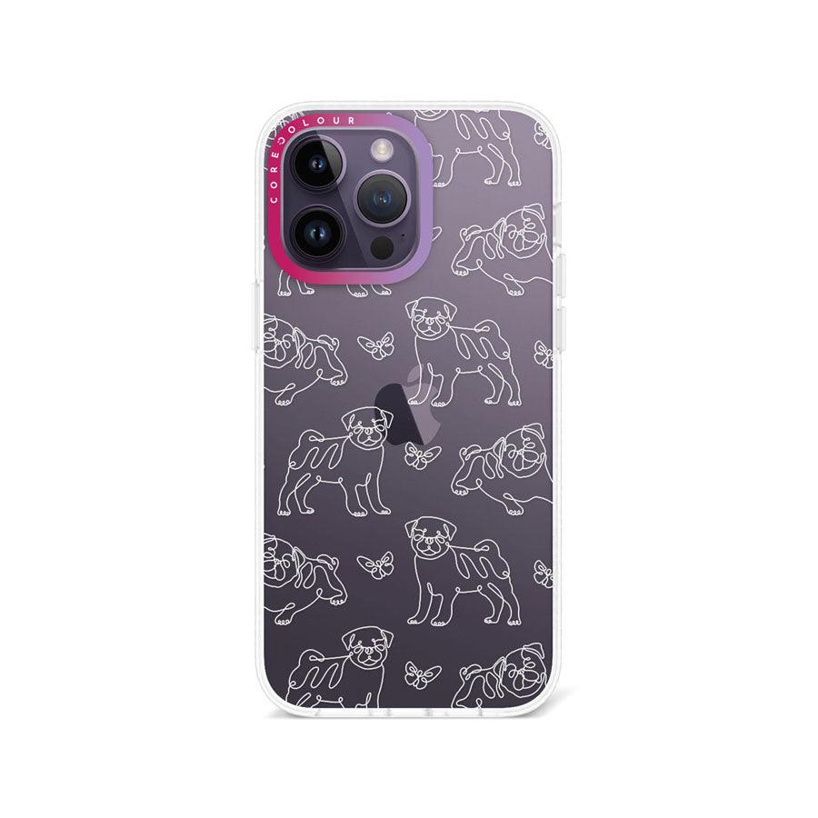 iPhone 14 Pro Max Pug Minimal Line Phone Case - CORECOLOUR AU