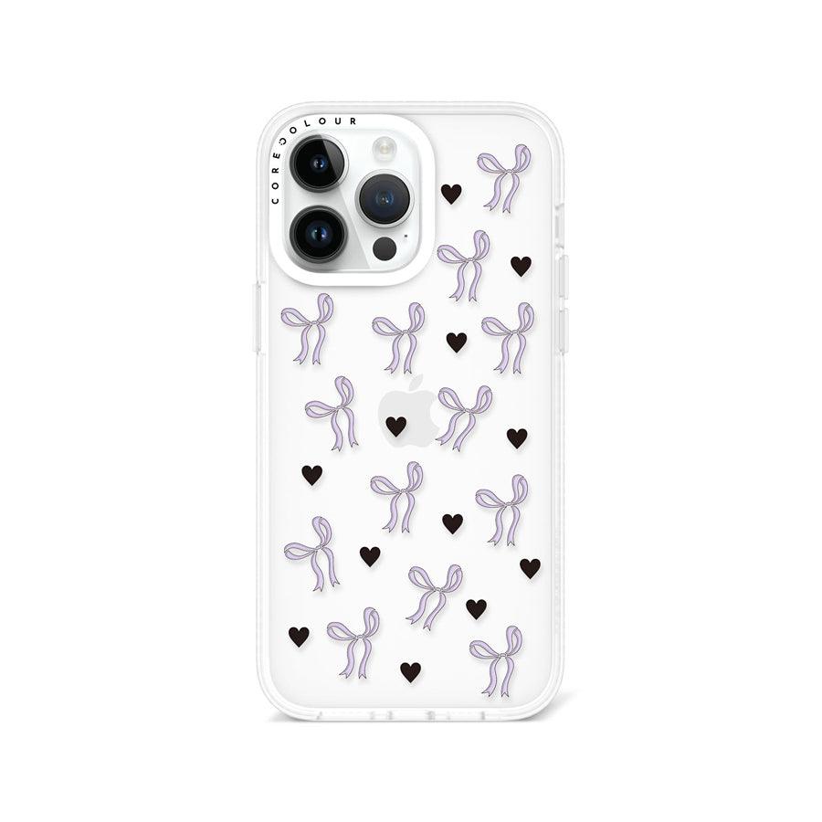 iPhone 14 Pro Max Purple Ribbon Heart Phone Case - CORECOLOUR AU
