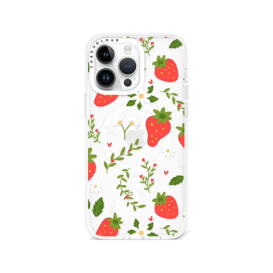 iPhone 14 Pro Max Strawberry Flower Phone Case MagSafe Compatible - CORECOLOUR AU