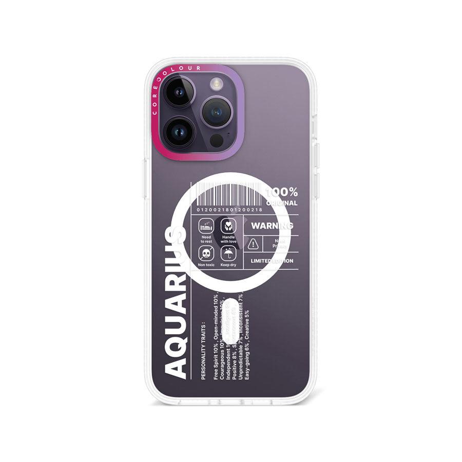 iPhone 14 Pro Max Warning Aquarius Phone Case MagSafe Compatible - CORECOLOUR AU