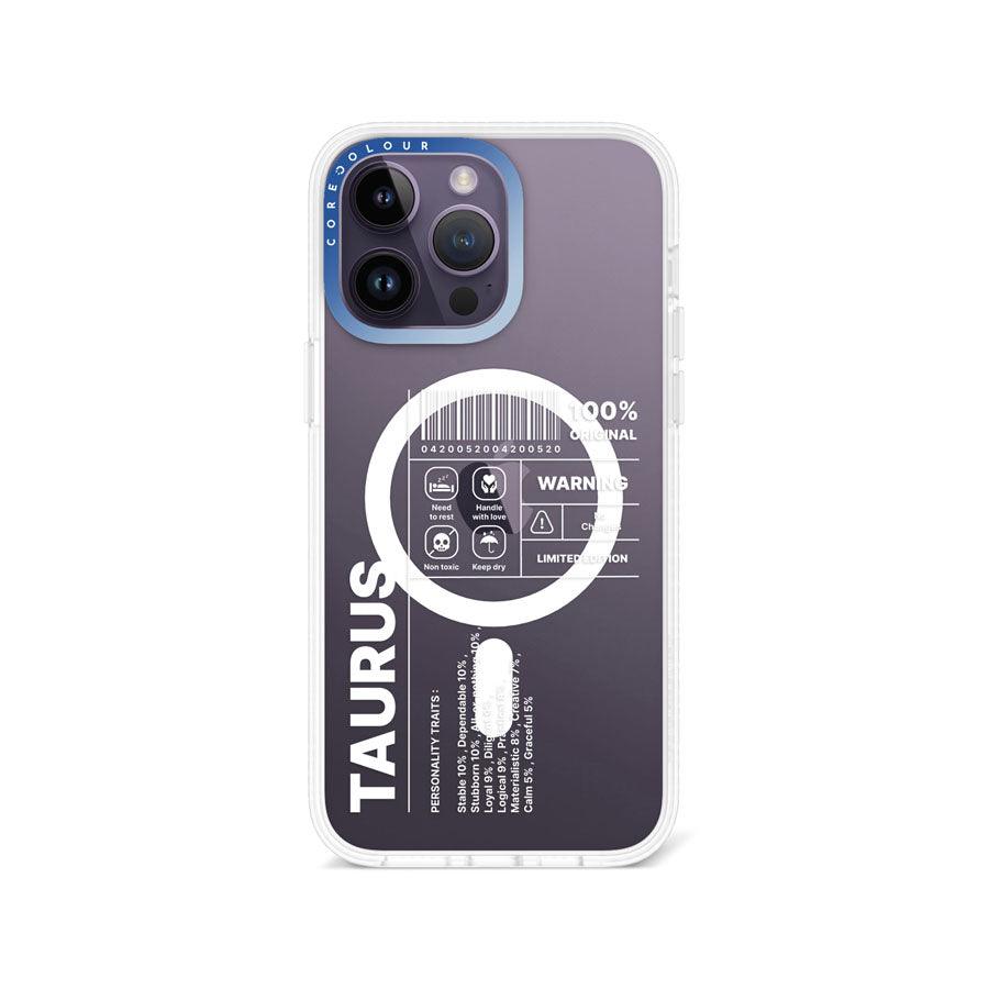iPhone 14 Pro Max Warning! Taurus Phone Case MagSafe Compatible - CORECOLOUR AU