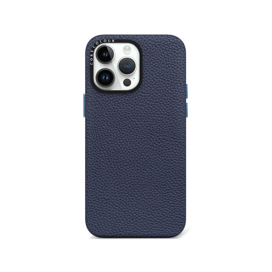 iPhone 14 Pro Navy Genuine Leather Phone Case - CORECOLOUR AU
