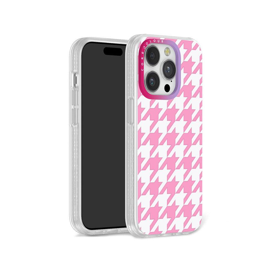 iPhone 14 Pro Pink Houndstooth Phone Case - CORECOLOUR AU